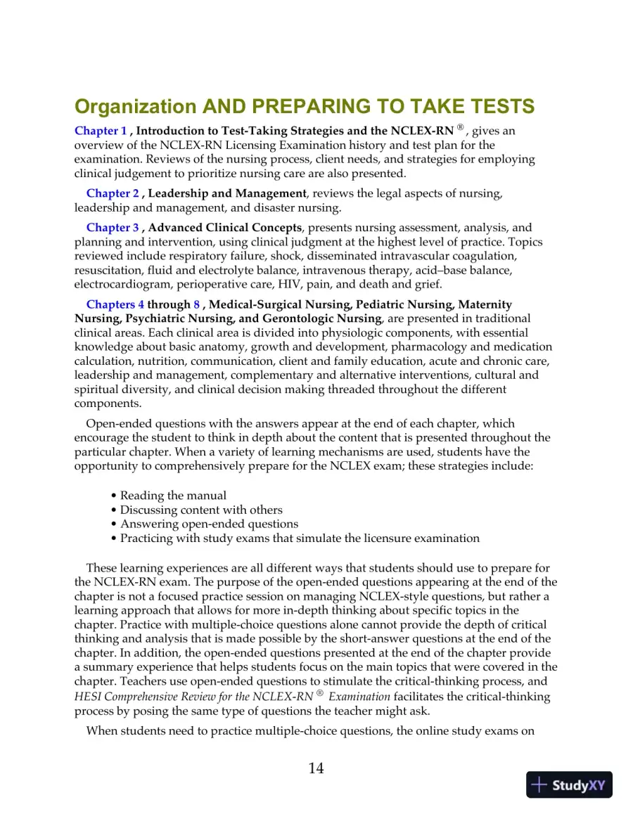 HESI Comprehensive Review for the NCLEX-RN Examination 6th Edition (2019), page 13