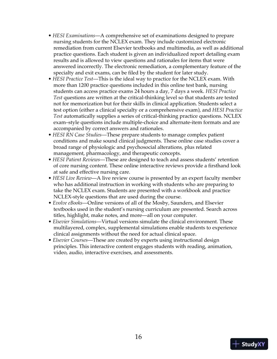 HESI Comprehensive Review for the NCLEX-RN Examination 6th Edition (2019), page 15