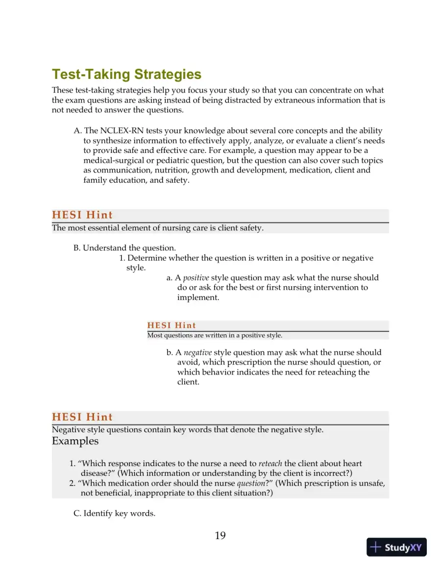 HESI Comprehensive Review for the NCLEX-RN Examination 6th Edition (2019), page 18