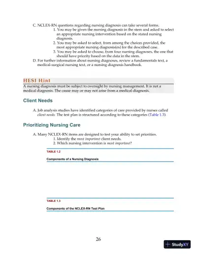 HESI Comprehensive Review for the NCLEX-RN Examination 6th Edition (2019) - Page 25 preview image