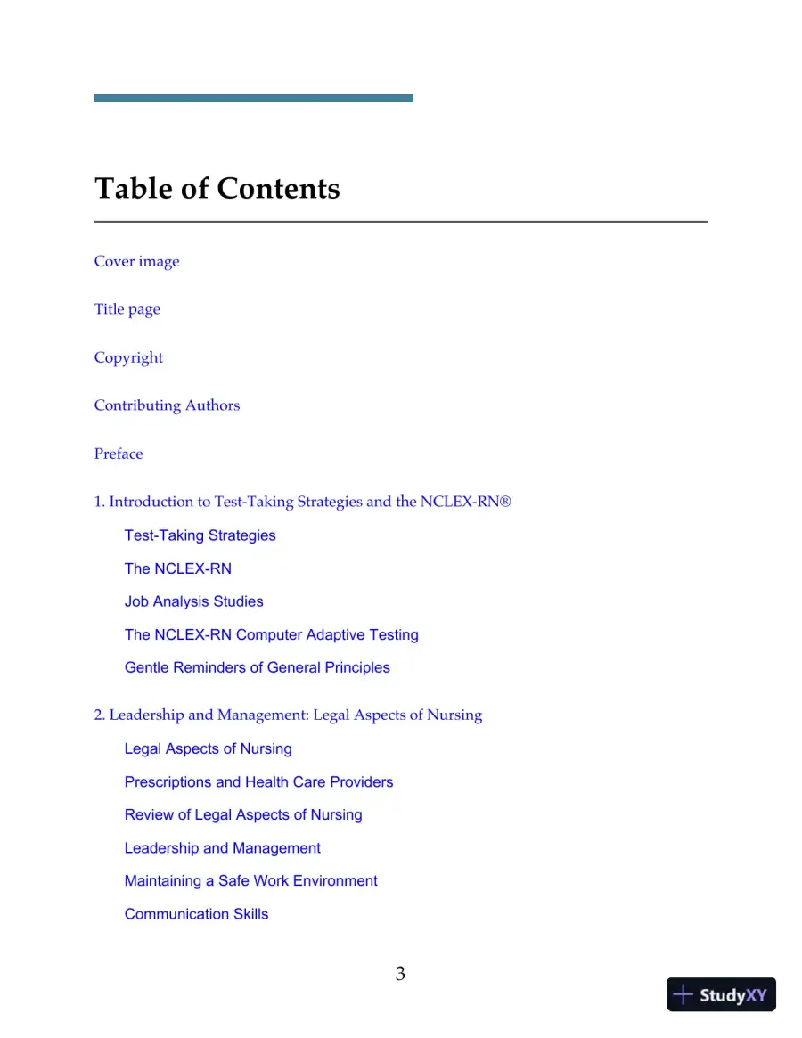 HESI Comprehensive Review for the NCLEX-RN Examination 6th Edition (2019), page 4
