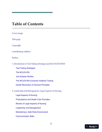 HESI Comprehensive Review for the NCLEX-RN Examination 6th Edition (2019) - Page 4 preview image