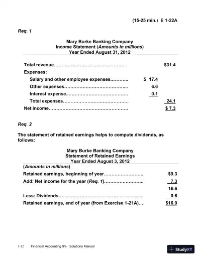 Financial Accounting, 9th Edition Solution Manual - Page 13 preview image