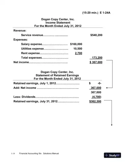 Financial Accounting, 9th Edition Solution Manual - Page 15 preview image