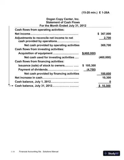 Financial Accounting, 9th Edition Solution Manual - Page 17 preview image