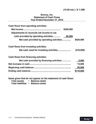Financial Accounting, 9th Edition Solution Manual - Page 23 preview image
