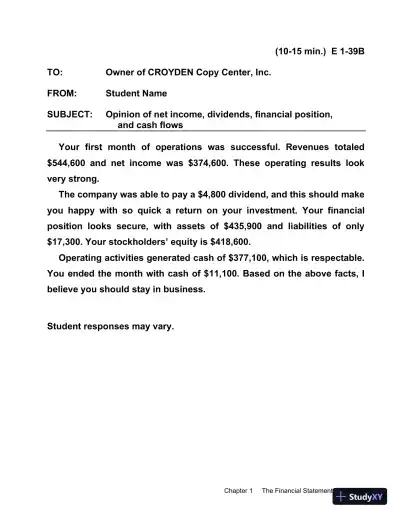 Financial Accounting, 9th Edition Solution Manual - Page 26 preview image