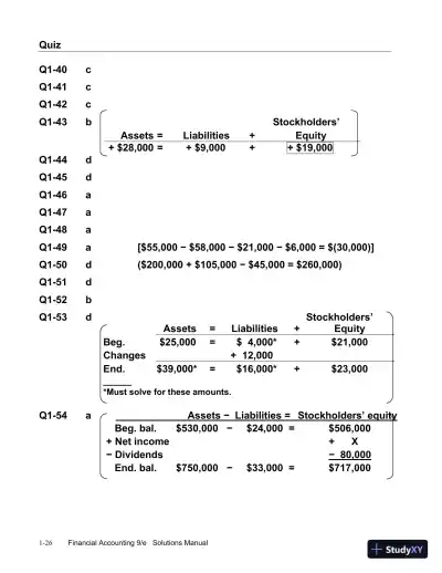 Financial Accounting, 9th Edition Solution Manual - Page 27 preview image