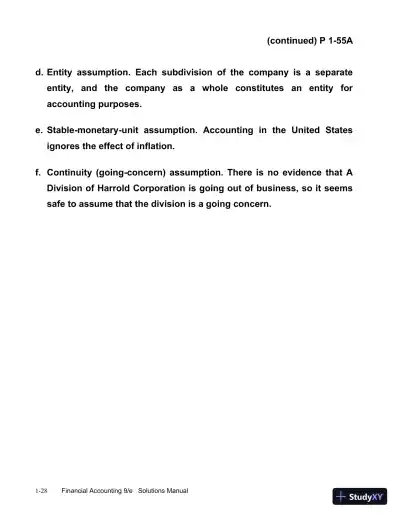 Financial Accounting, 9th Edition Solution Manual - Page 29 preview image