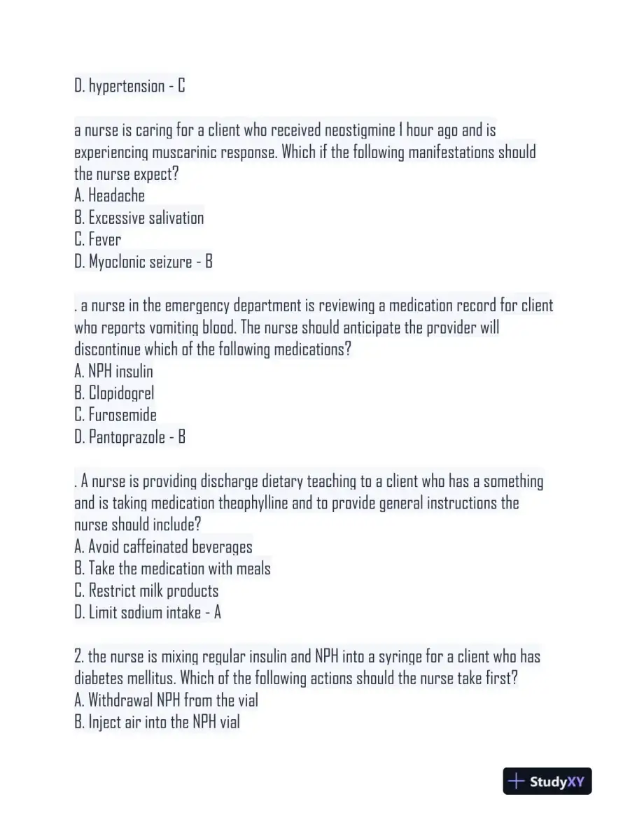 2019 ATI Pharmacology Retake Exam With Answers (70 Solved Questions), page 3