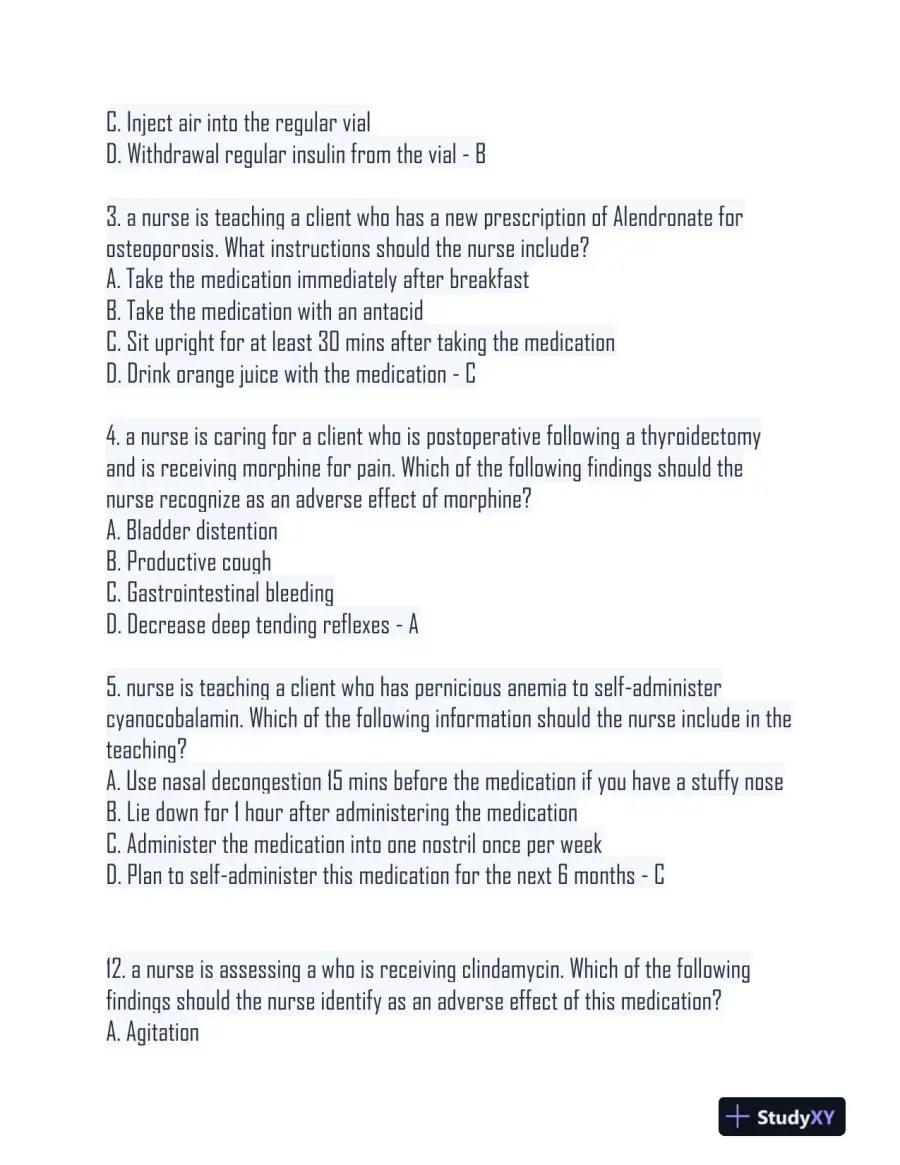 2019 ATI Pharmacology Retake Exam With Answers (70 Solved Questions), page 4