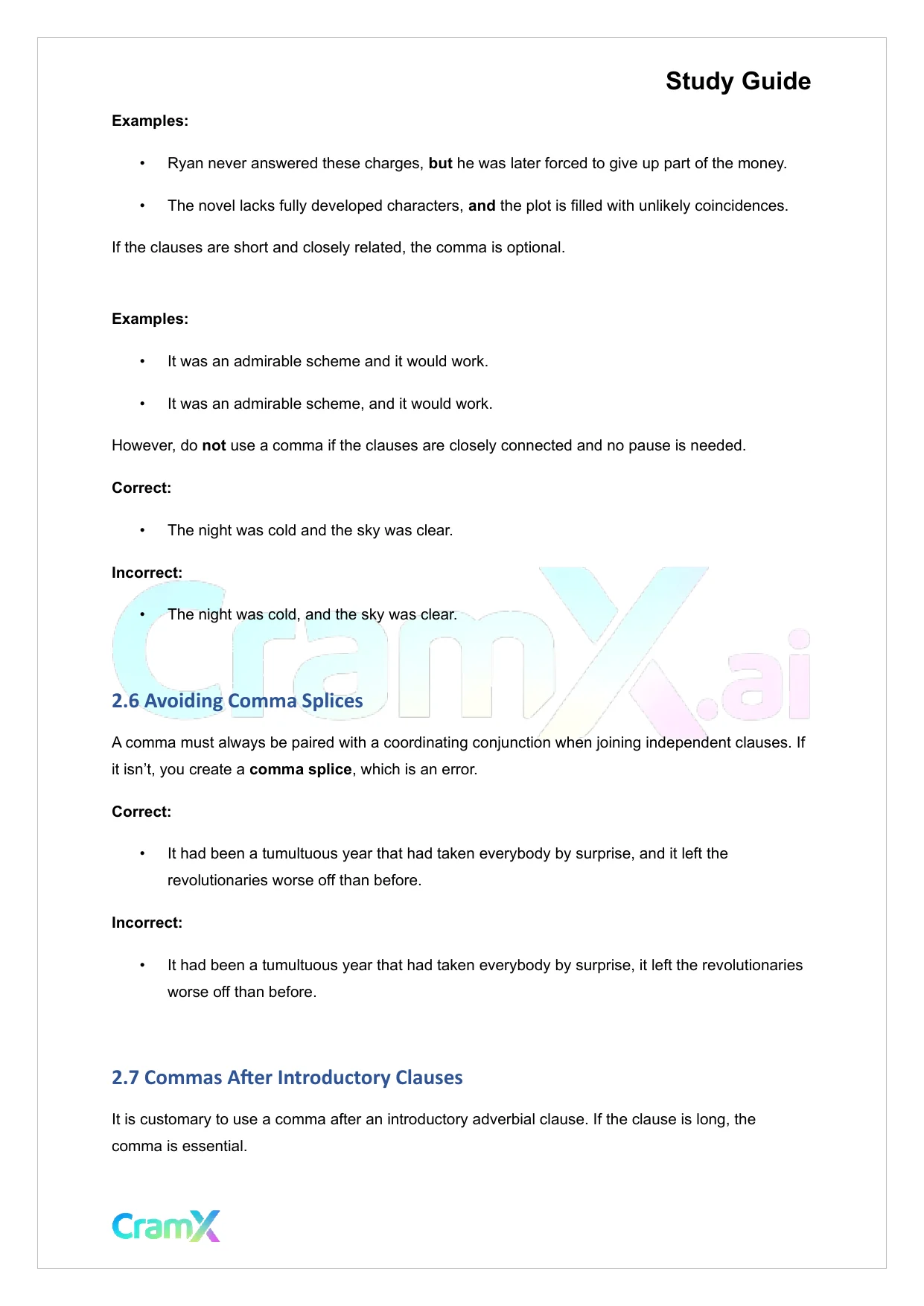 Grammar - Commas, Semicolons, and Colons - Page 4 preview image