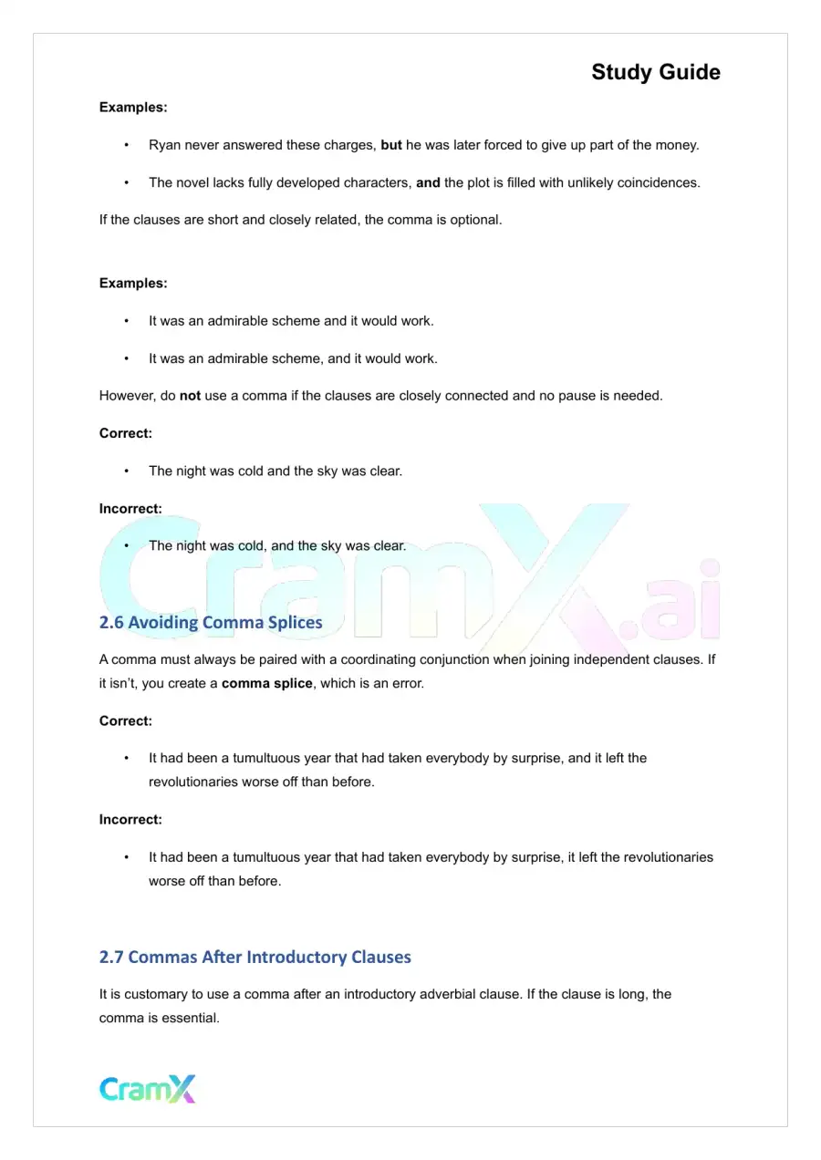 Grammar - Commas, Semicolons, and Colons, page 4