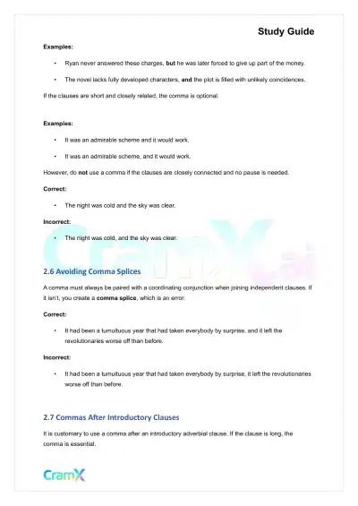Grammar - Commas, Semicolons, and Colons - Page 4 preview image