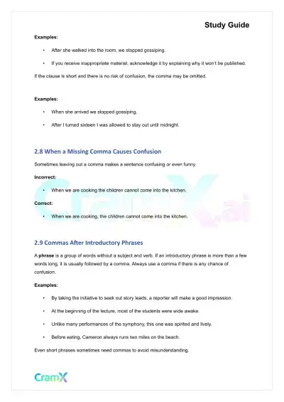 Grammar - Commas, Semicolons, and Colons - Page 5 preview image