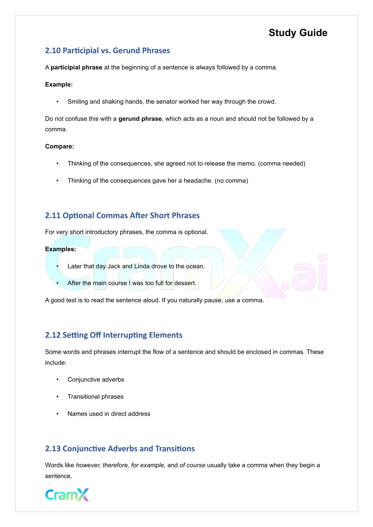 Grammar - Commas, Semicolons, and Colons - Page 6 preview image