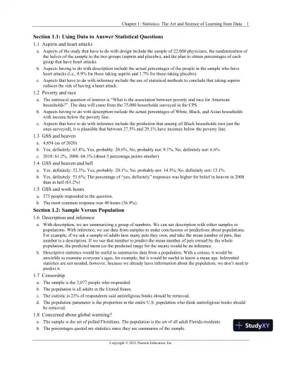 Solution Manual for Statistics: The Art and Science of Learning from Data, 5th Edition - Page 5 preview image