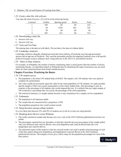 Solution Manual for Statistics: The Art and Science of Learning from Data, 5th Edition - Page 8 preview image