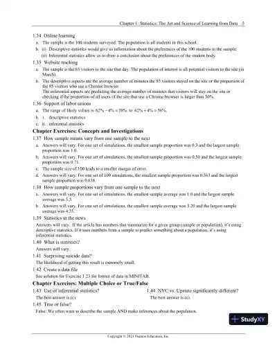 Solution Manual for Statistics: The Art and Science of Learning from Data, 5th Edition - Page 9 preview image
