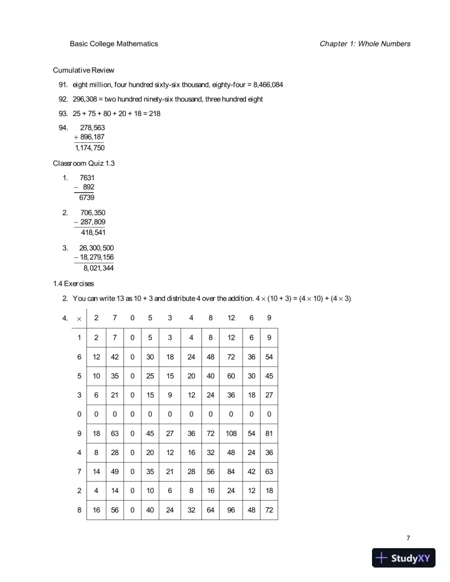 Solution Manual for Basic College Mathematics, 8th Edition, page 10