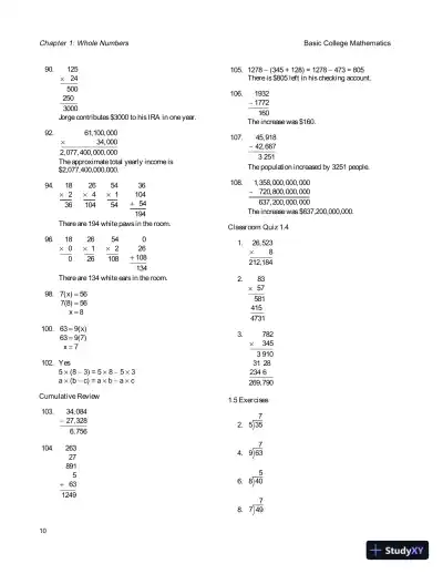 Solution Manual for Basic College Mathematics, 8th Edition - Page 13 preview image