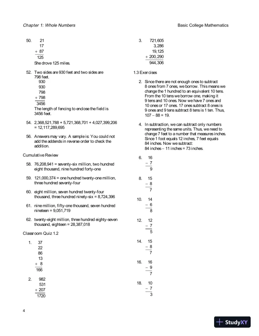 Solution Manual for Basic College Mathematics, 8th Edition, page 7