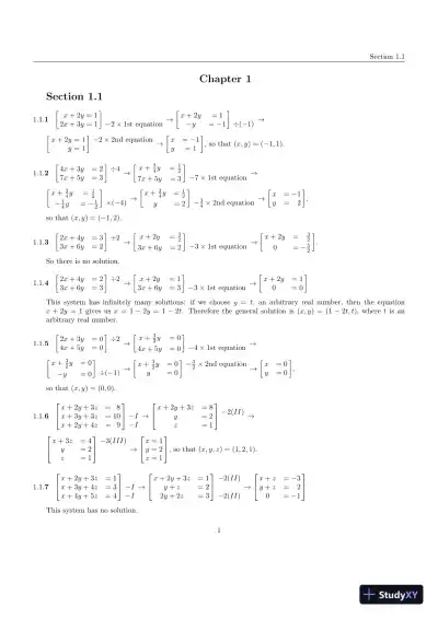 Solution Manual for Linear Algebra with Applications, 5th Edition - Page 3 preview image