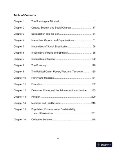 Test Bank for Sociology: Evidence and Insights - Page 3 preview image