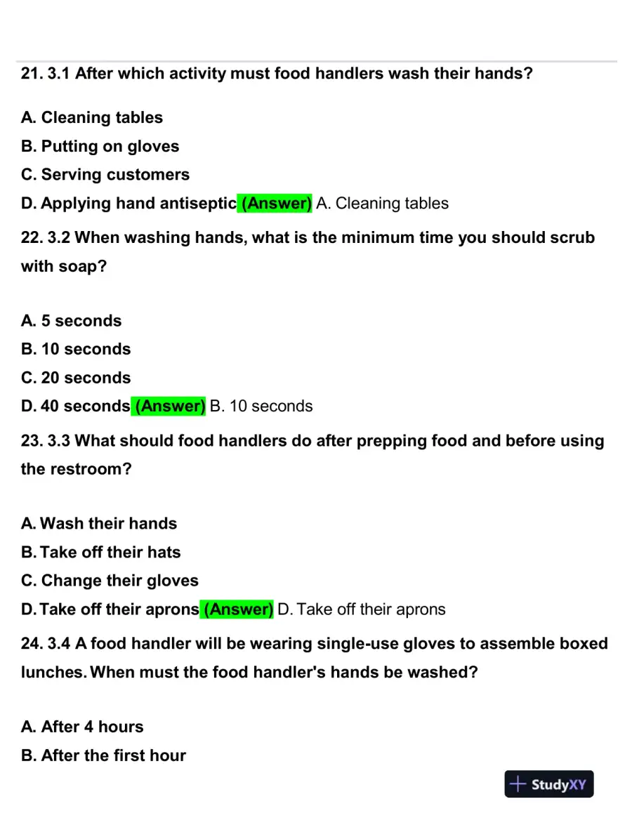 2020 Servsafe Medicine Servsafe Manager Exam With Answers (92 Solved Questions), page 10