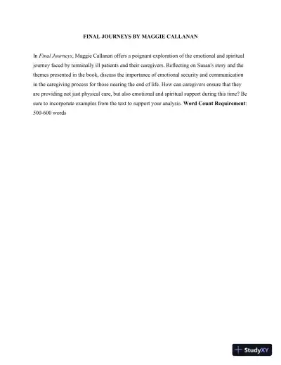 FINAL JOURNEYS BY MAGGIE CALLANAN - Page 1 preview image