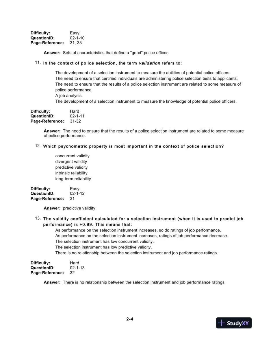 Test Bank For Forensic Psychology, 5th Edition, page 24