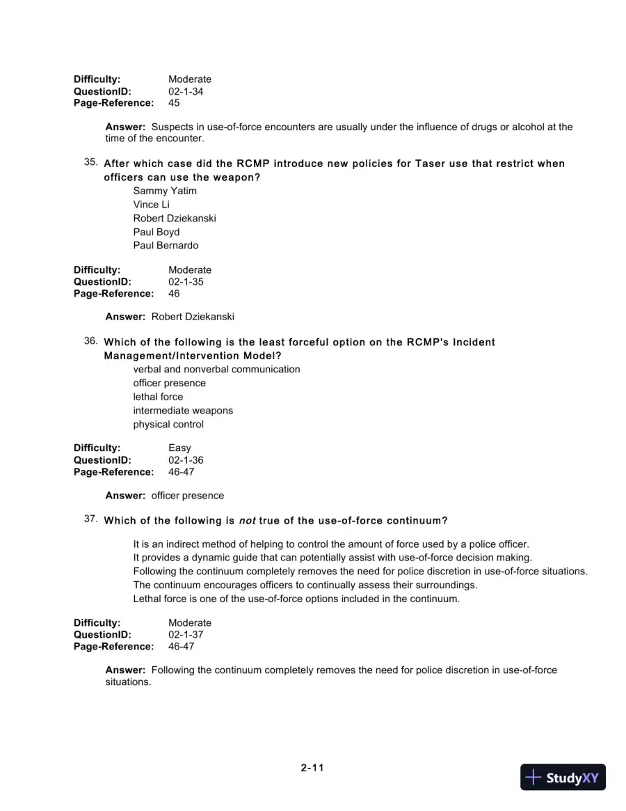 Test Bank For Forensic Psychology, 5th Edition, page 31