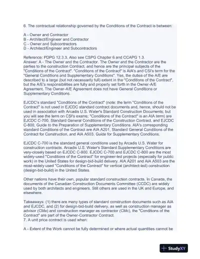 Construction CDT Exam With Answers (175 Solved Questions) - Page 13 preview image