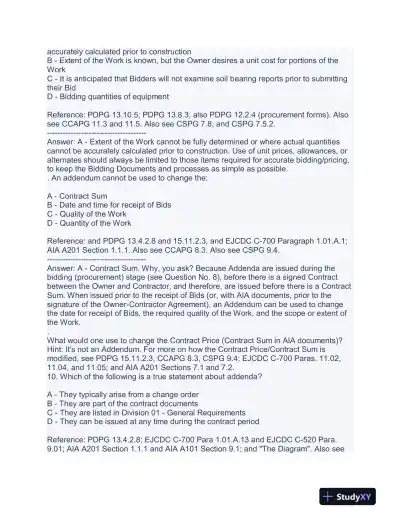 Construction CDT Exam With Answers (175 Solved Questions) - Page 14 preview image
