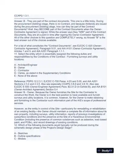 Construction CDT Exam With Answers (175 Solved Questions) - Page 15 preview image