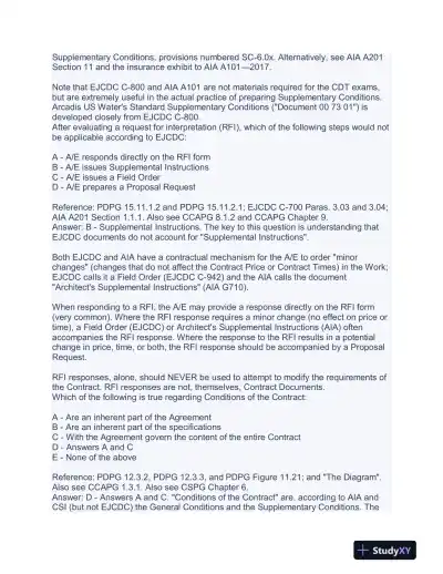 Construction CDT Exam With Answers (175 Solved Questions) - Page 5 preview image