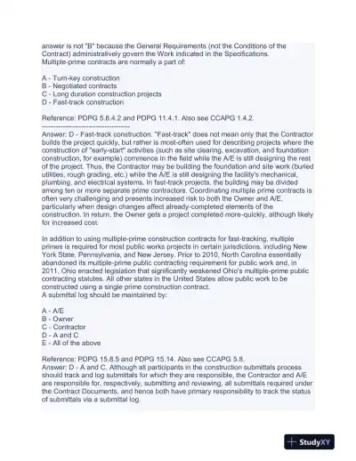 Construction CDT Exam With Answers (175 Solved Questions) - Page 6 preview image