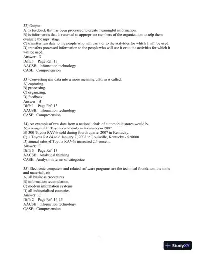 Test Bank For Essentials Of Mis, 11th Edition - Page 8 preview image