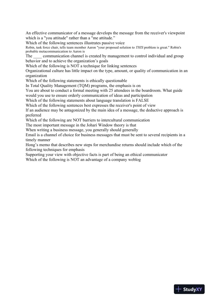 Liberty University BUSI 300 Text Exam 1 Complete Solution Correct Answer Key, page 3