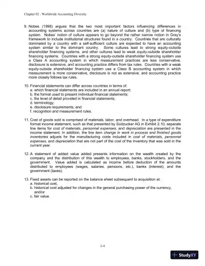 Solution Manual For International Accounting, 4th Edition - Page 13 preview image