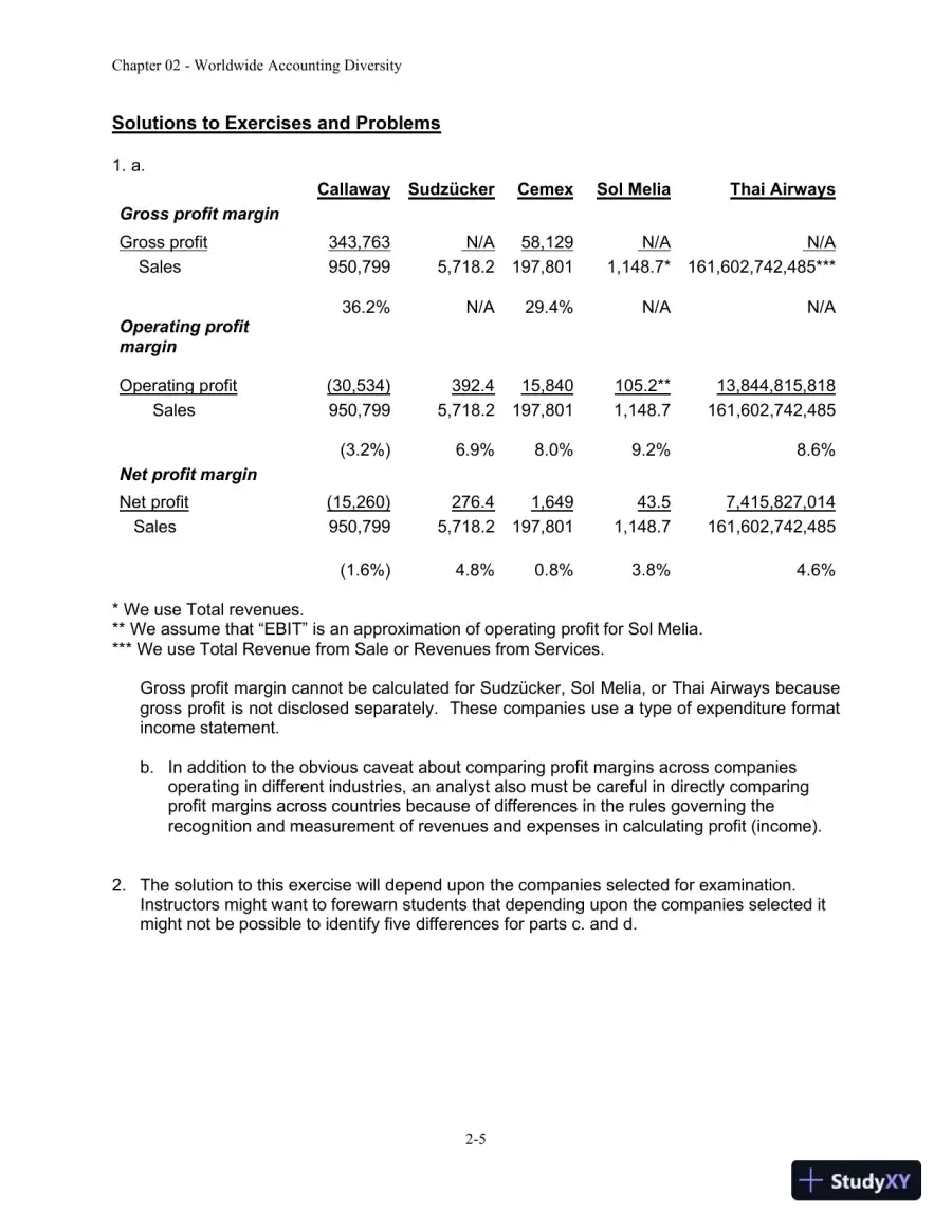 Solution Manual For International Accounting, 4th Edition, page 14