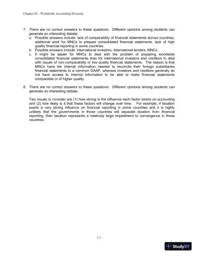 Solution Manual For International Accounting, 4th Edition - Page 16 preview image