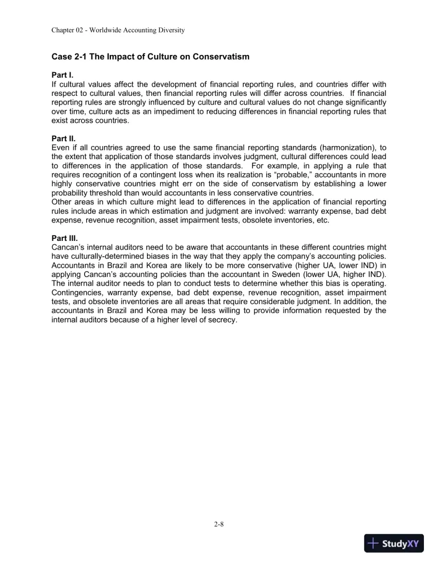 Solution Manual For International Accounting, 4th Edition, page 17