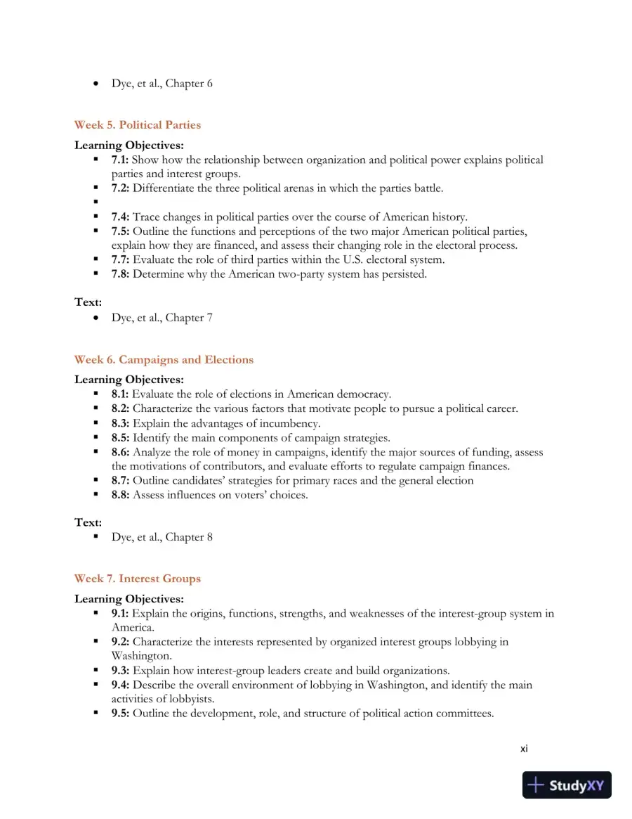 Revision Notes for Politics in America, 11th edition, page 13