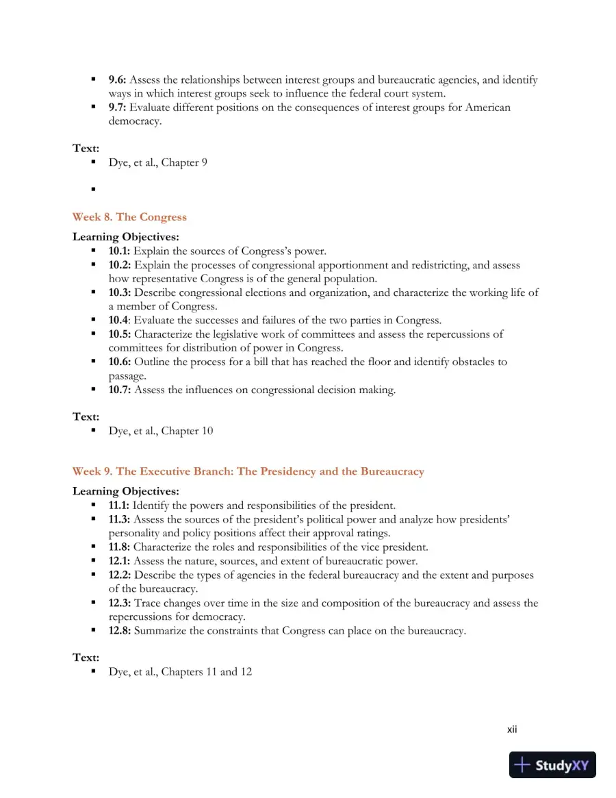 Revision Notes for Politics in America, 11th edition, page 14