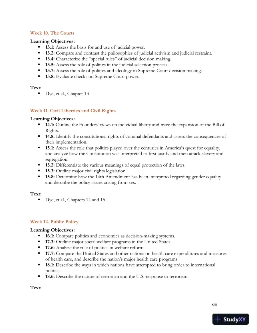 Revision Notes for Politics in America, 11th edition, page 15