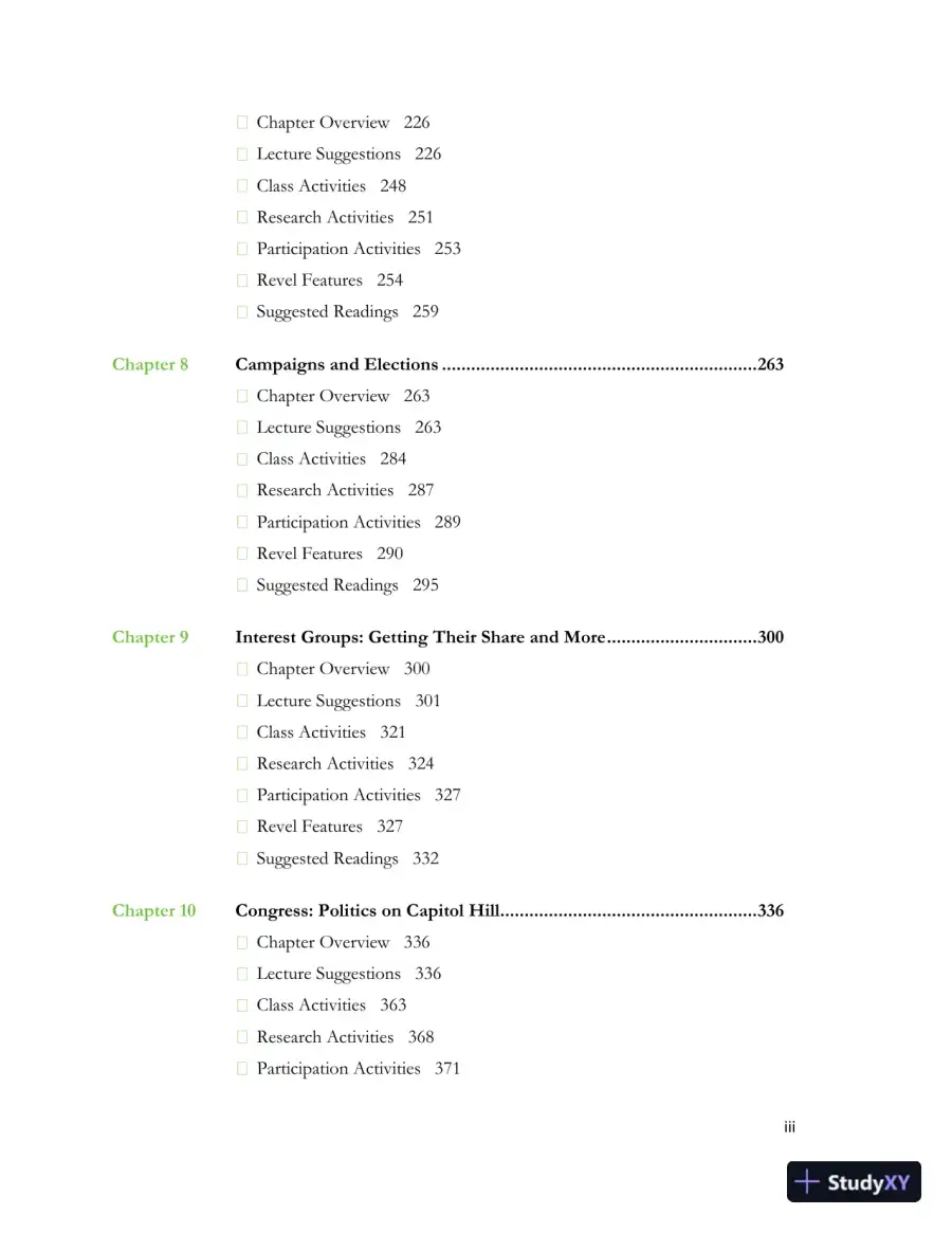 Revision Notes for Politics in America, 11th edition, page 5