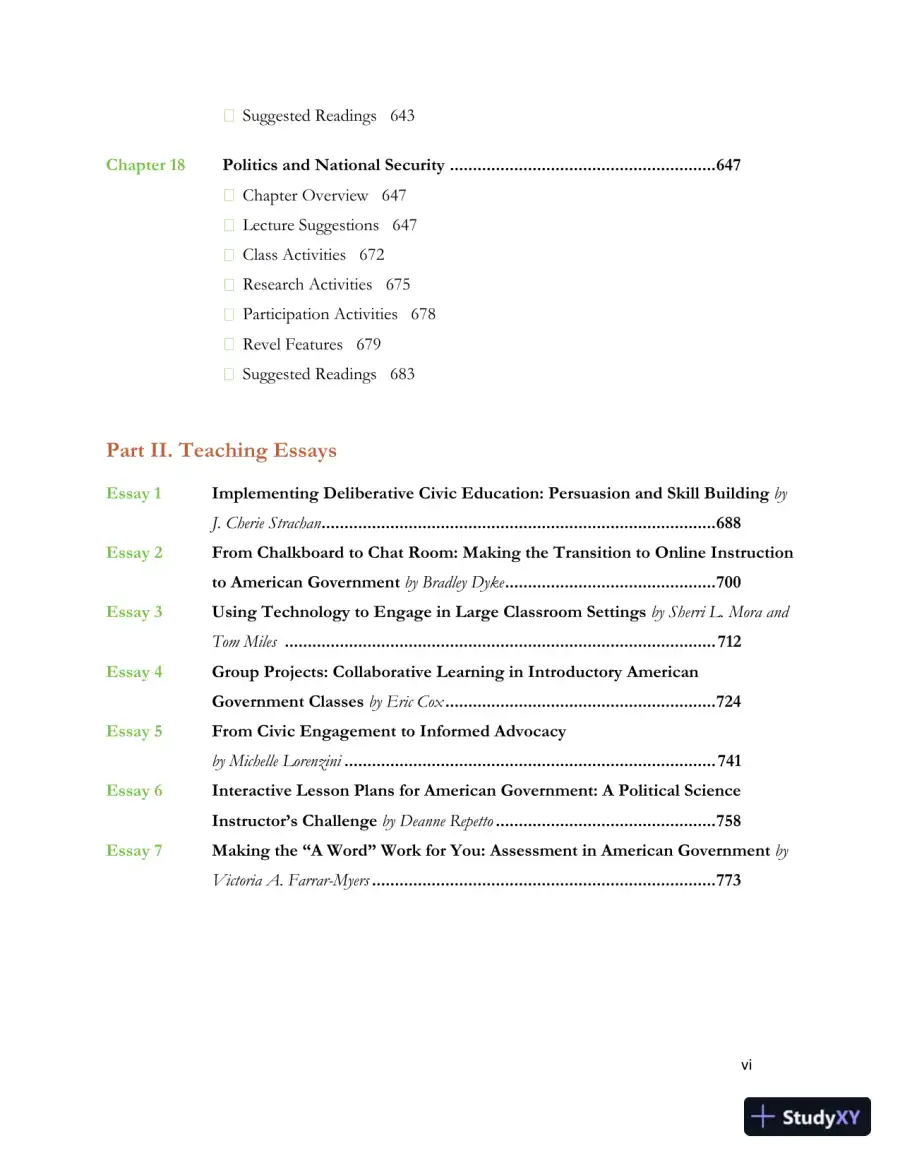 Revision Notes for Politics in America, 11th edition, page 8