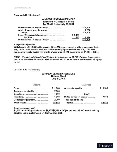 Fundamental Accounting Principles, Volume 1, 14th Canadian Edition Solution Manual - Page 19 preview image