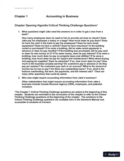 Fundamental Accounting Principles, Volume 1, 14th Canadian Edition Solution Manual - Page 3 preview image